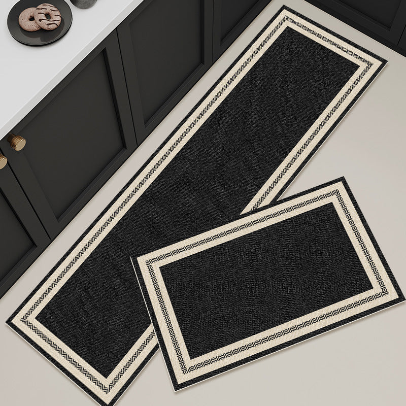 A light luxury and high-end kitchen long diatom mud floor mat