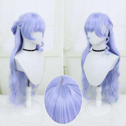 A long and fluffy wig for a female cosplay