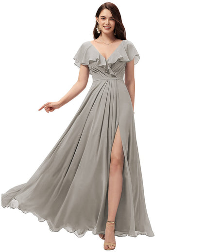 A long and slimming evening dress