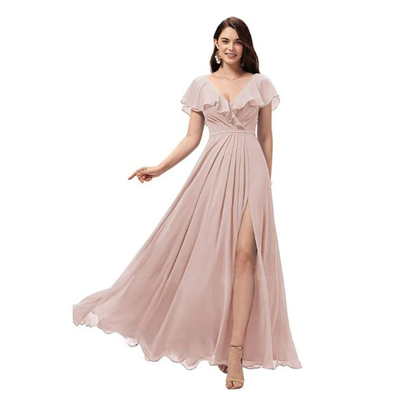 A long and slimming evening dress