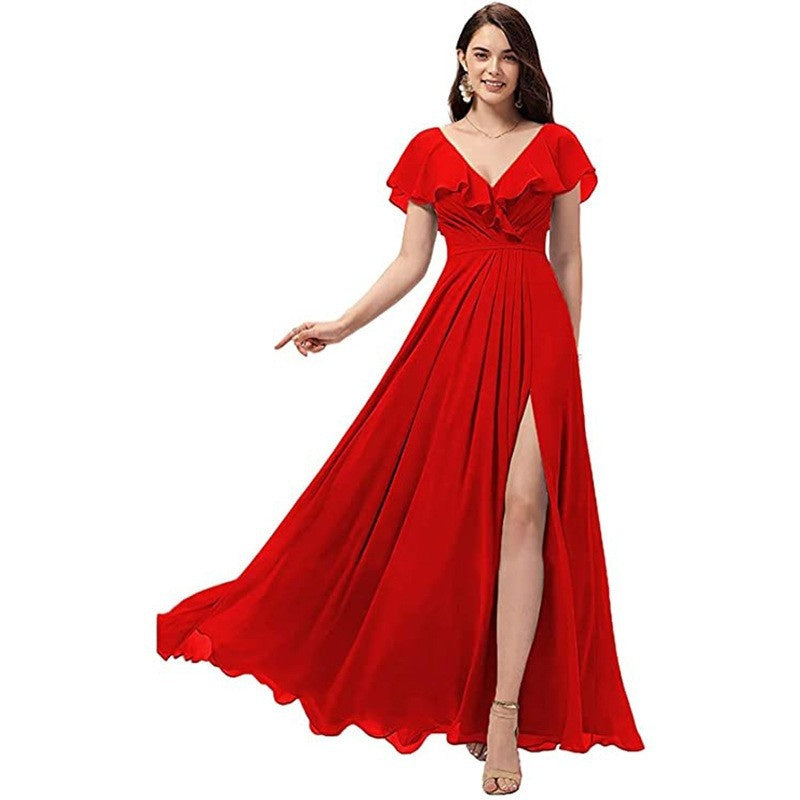 A long and slimming evening dress