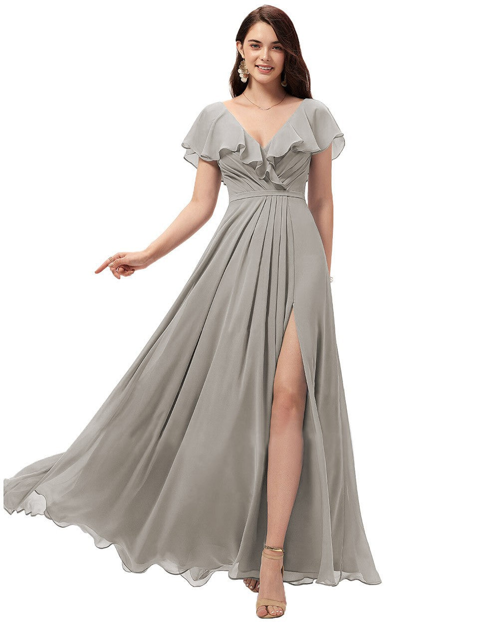 A long and slimming evening dress