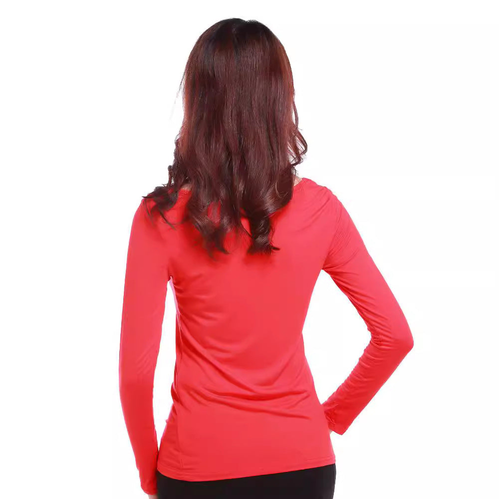 A long-sleeved full-body base layer shirt