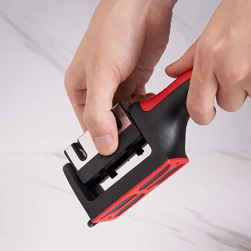 A multi-functional household knife sharpener