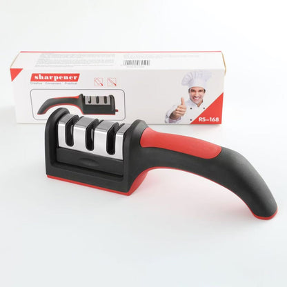 A multi-functional household knife sharpener