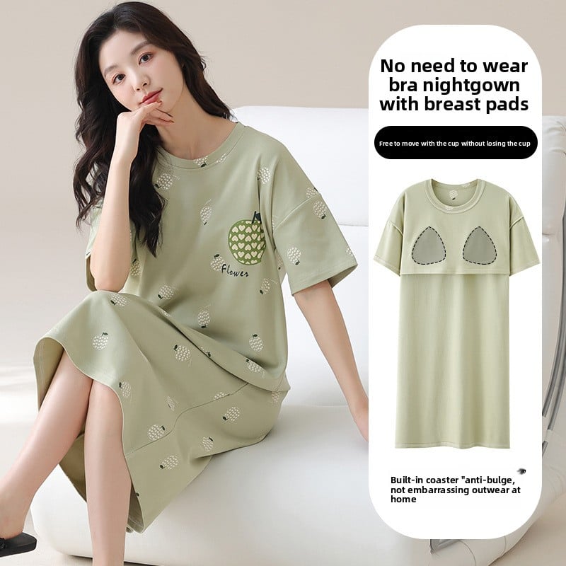 A nightgown with a chest cushion