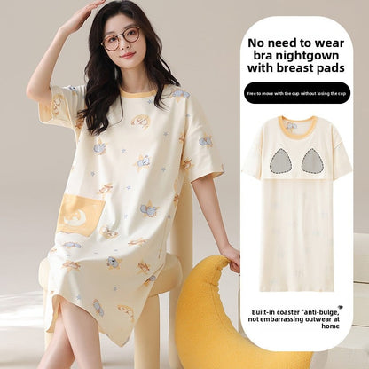 A nightgown with a chest cushion