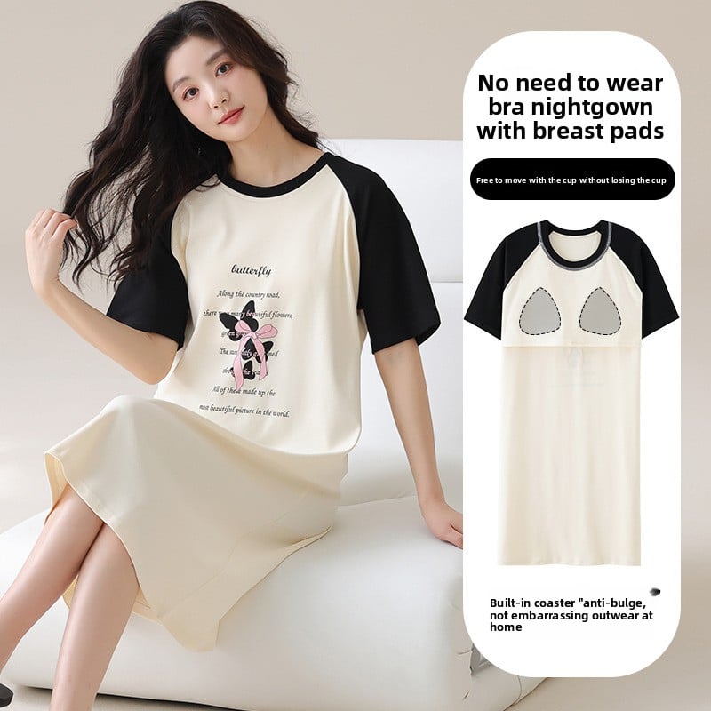 A nightgown with a chest cushion