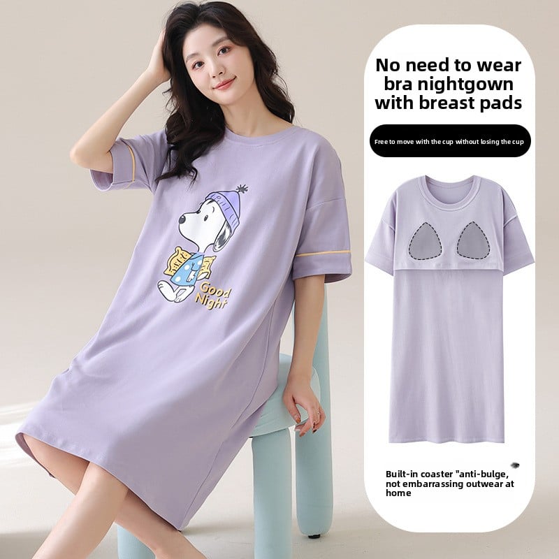 A nightgown with a chest cushion