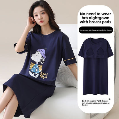 A nightgown with a chest cushion