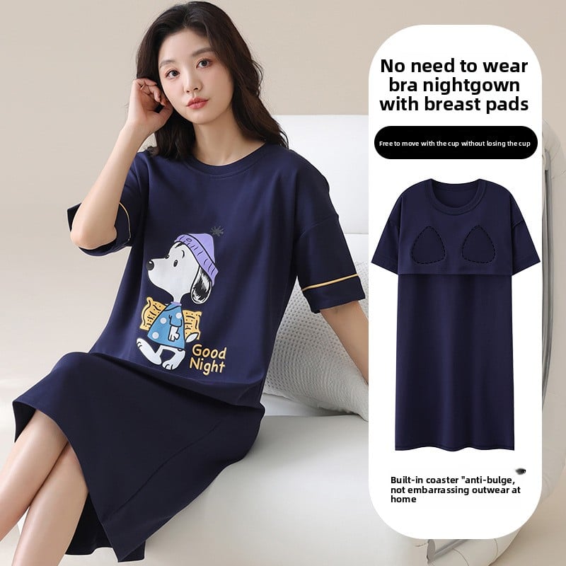 A nightgown with a chest cushion