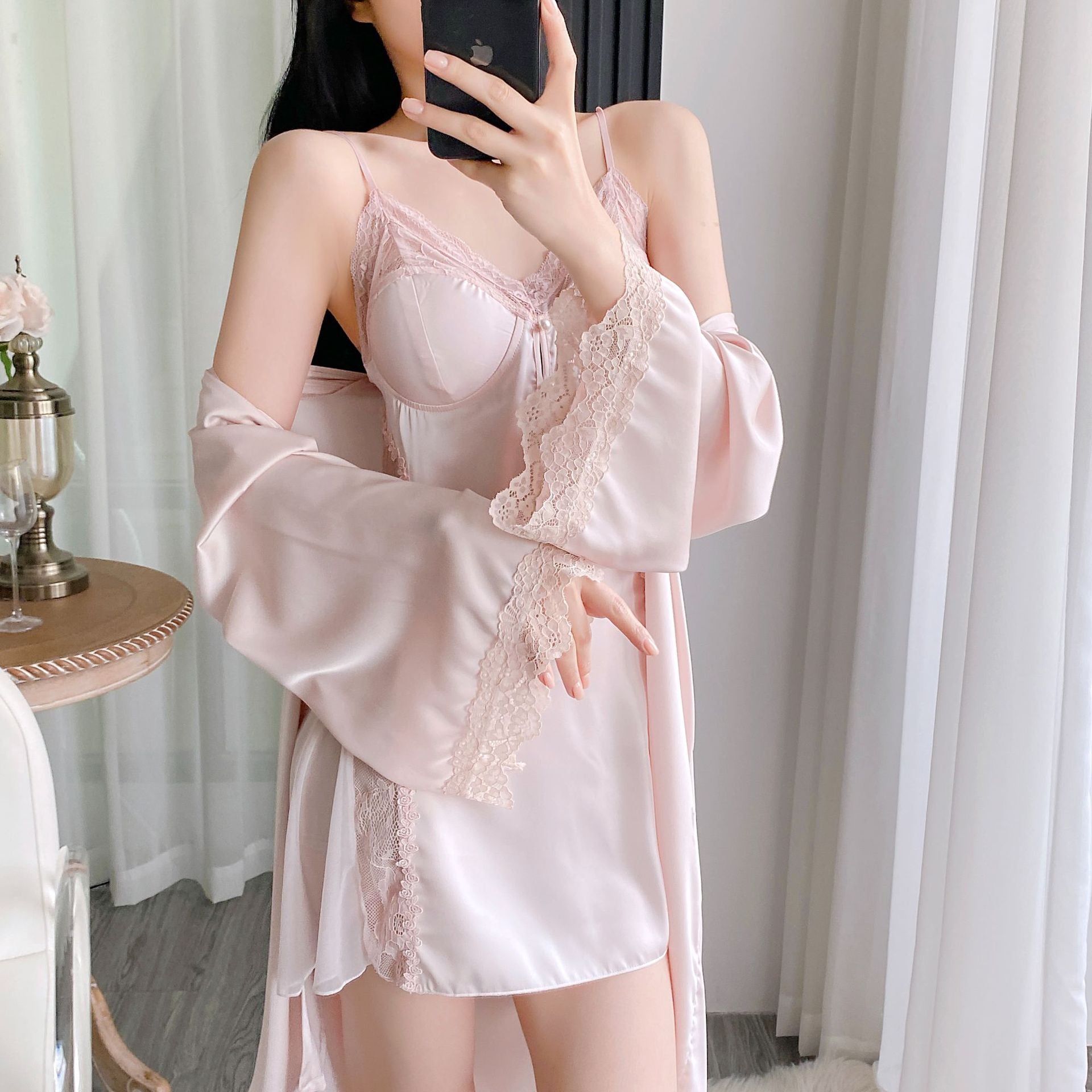 A pure and sensual, sexy and cute nightgown set