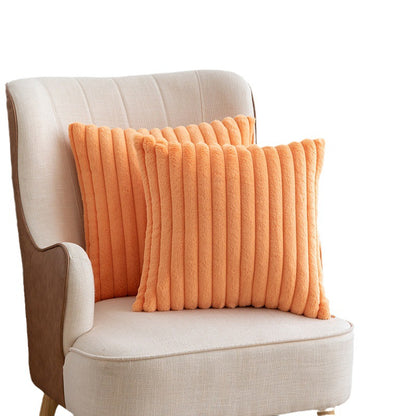 A rabbit fur drawstring pillowcase