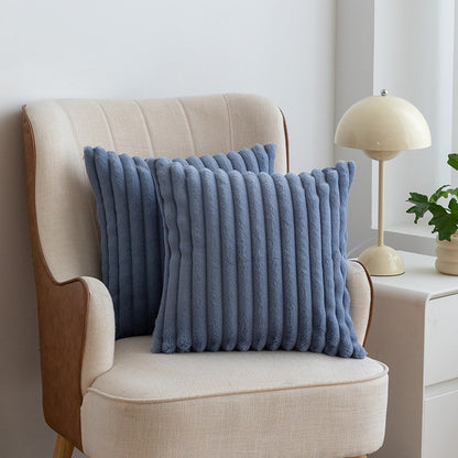 A rabbit fur drawstring pillowcase