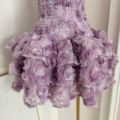A short ruffled dress for women