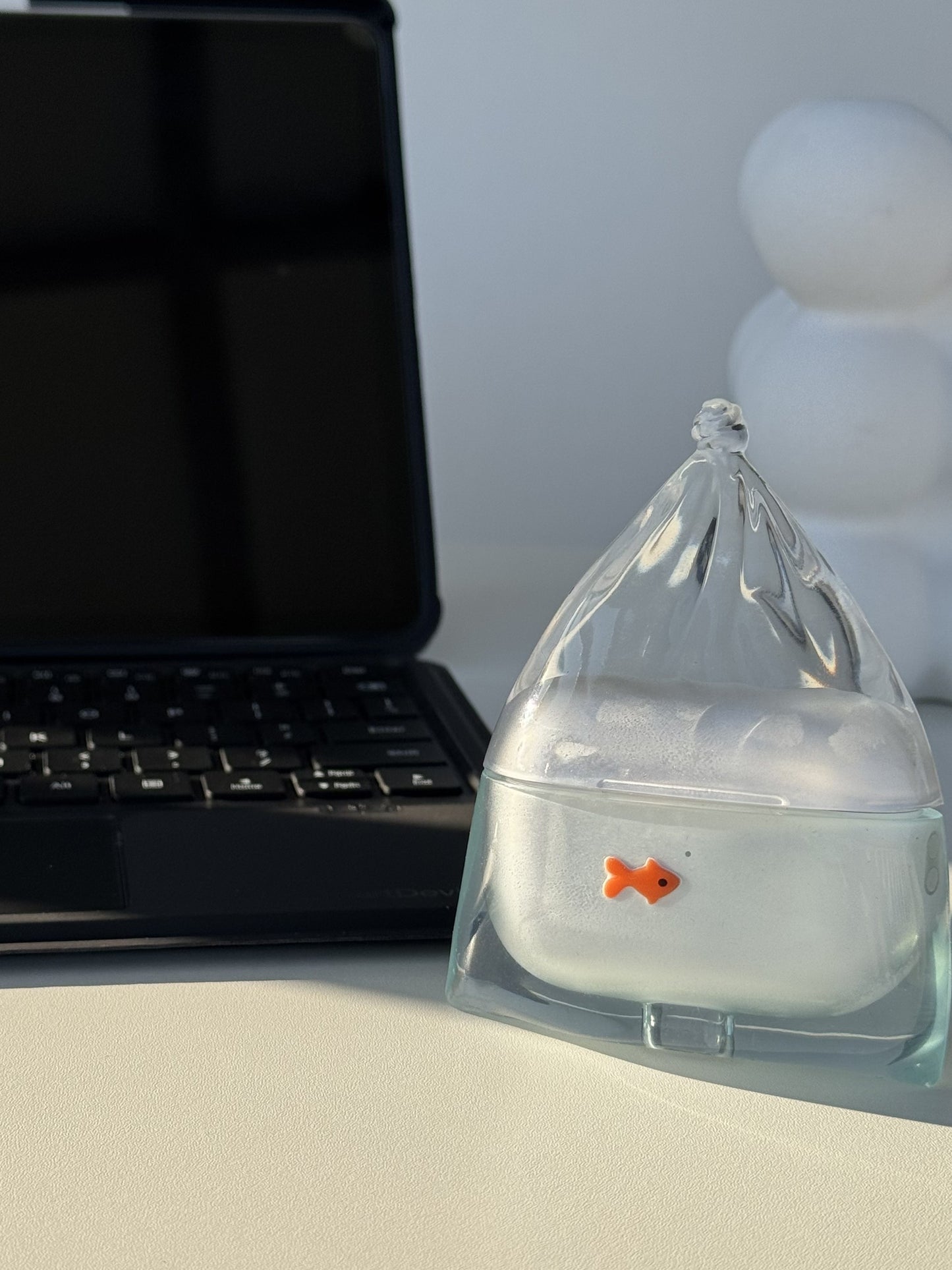 A small fish earphone case