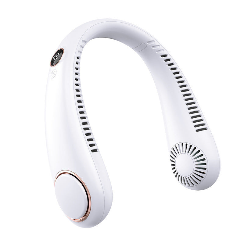 A small usb charging fan for hanging necks