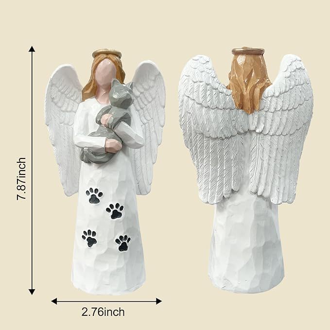 A souvenir table ornament of the Angel holding a dog