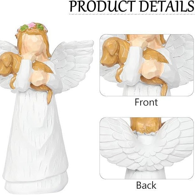 A souvenir table ornament of the Angel holding a dog