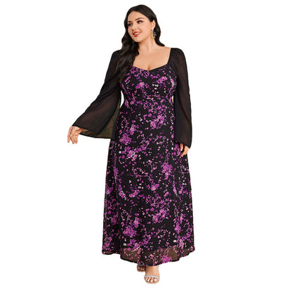 A split-sleeve dress