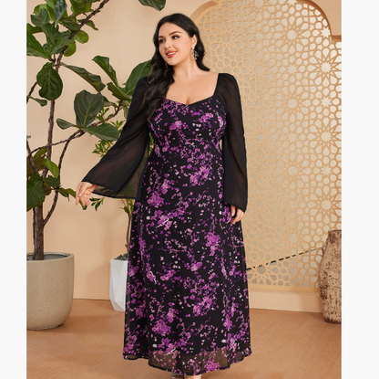 A split-sleeve dress