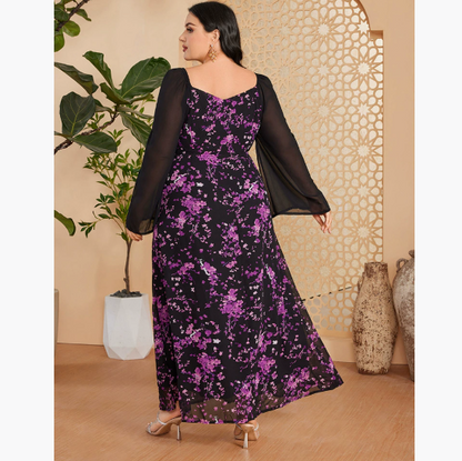 A split-sleeve dress