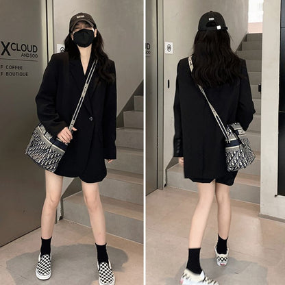 A stylish black small suit jacket
