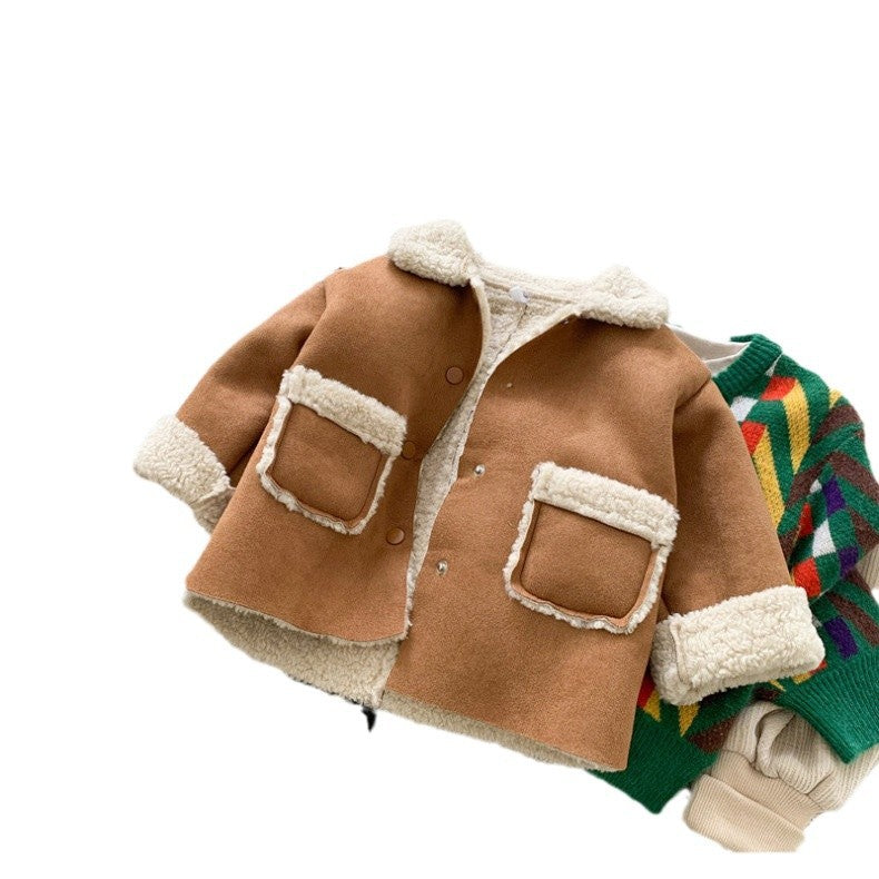 A thick lambskin coat