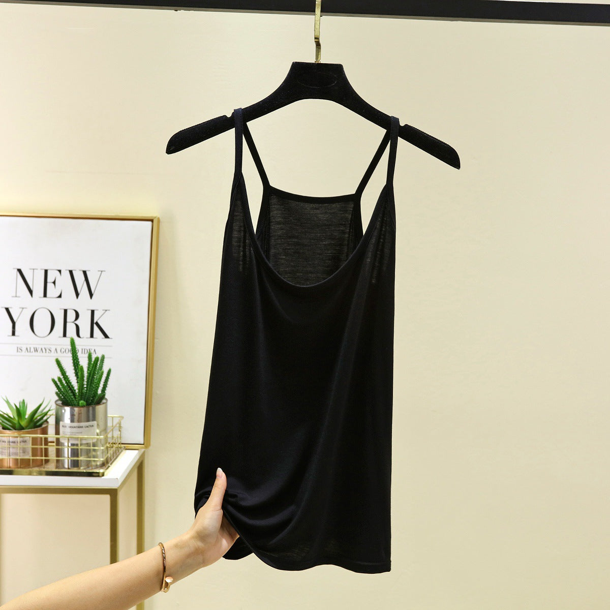 A thin halter top base layer