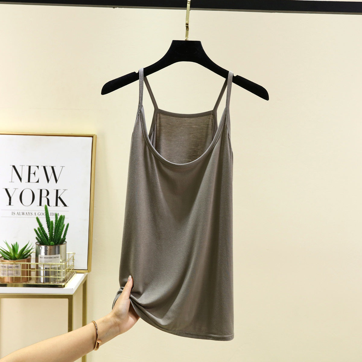 A thin halter top base layer