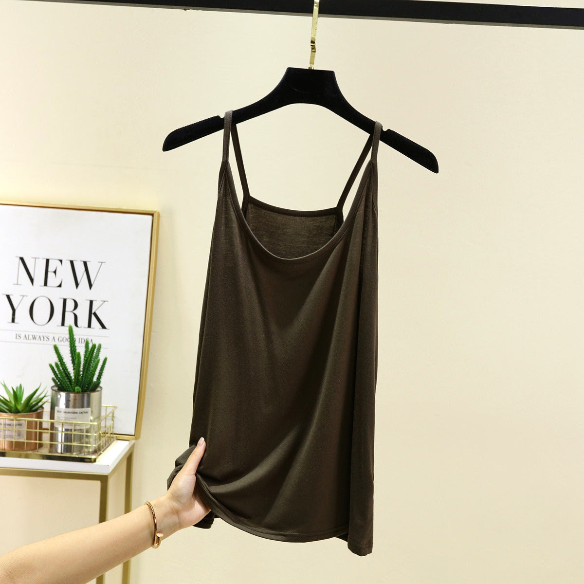 A thin halter top base layer