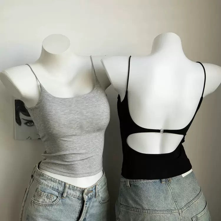 A versatile lingerie and vest base with a large U-shaped back