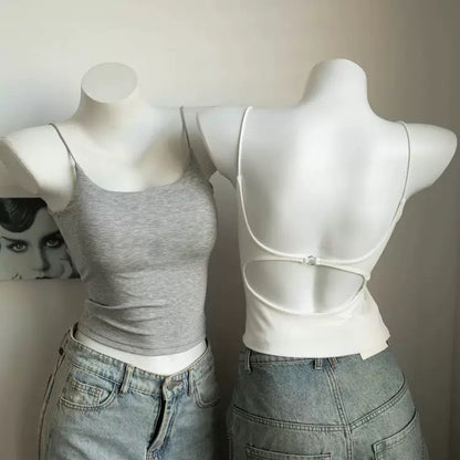 A versatile lingerie and vest base with a large U-shaped back