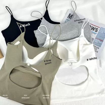 A versatile lingerie and vest base with a large U-shaped back