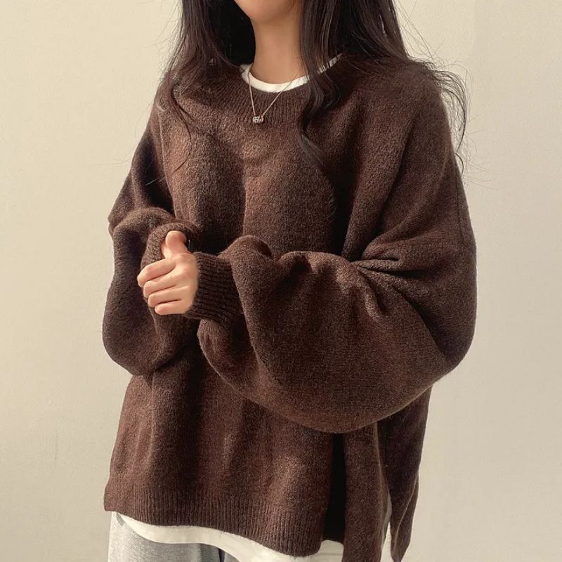 A versatile solid-colored sweater