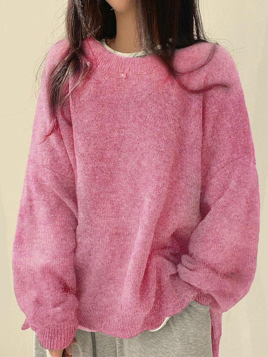 A versatile solid-colored sweater