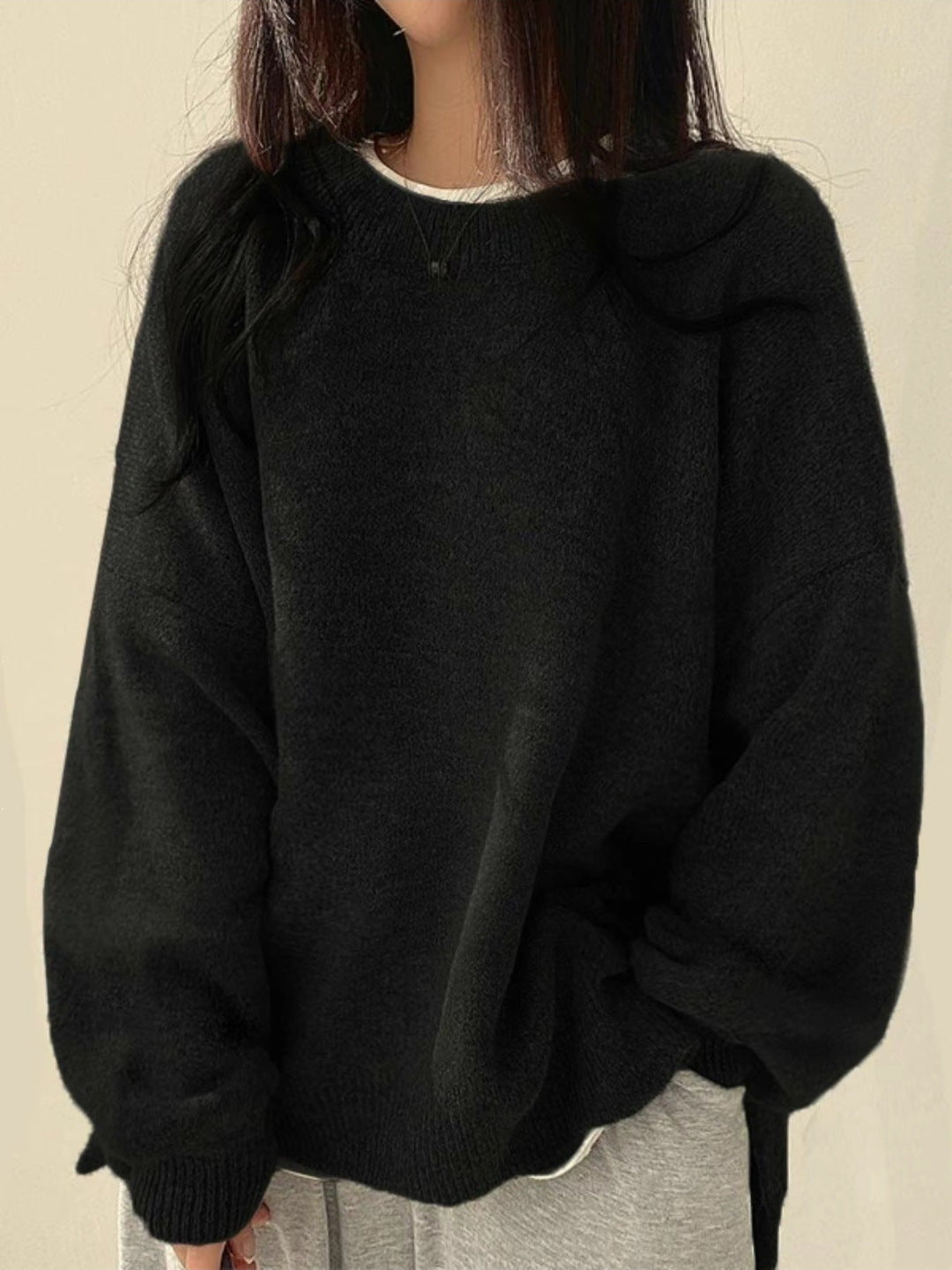 A versatile solid-colored sweater