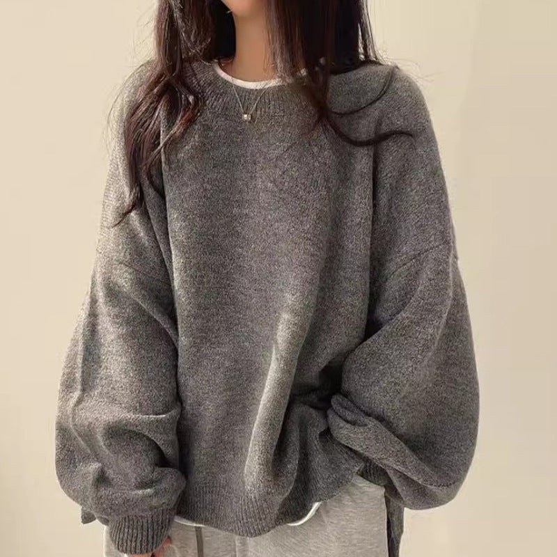 A versatile solid-colored sweater