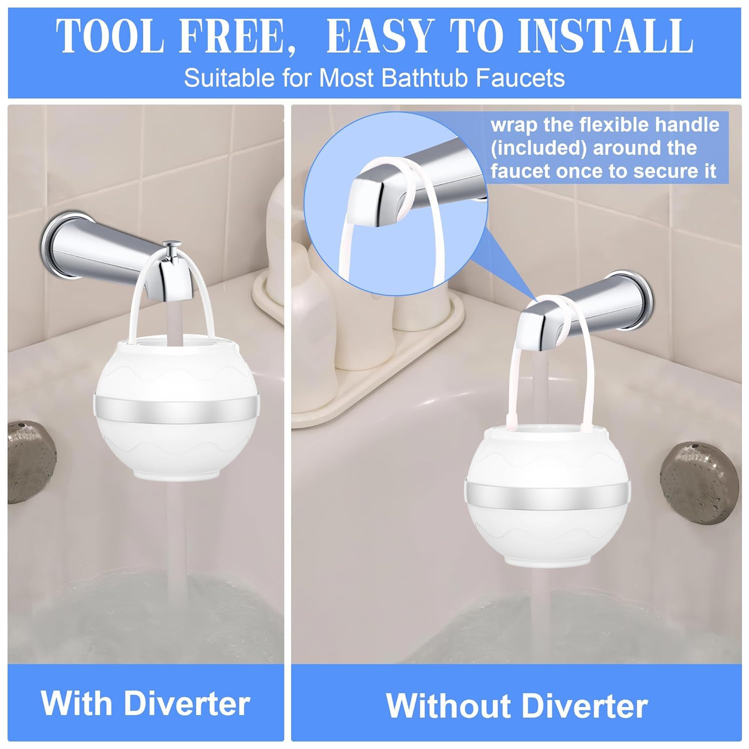 A wall-mounted shower and water purifier for bathing without installation