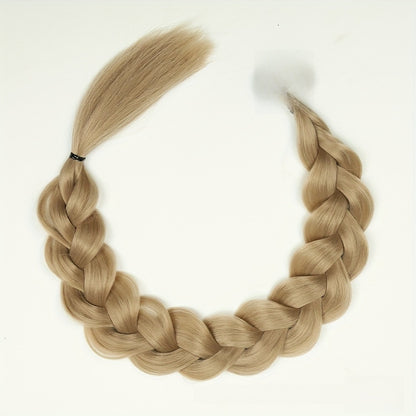A wig with braids and a high, fake ponytail