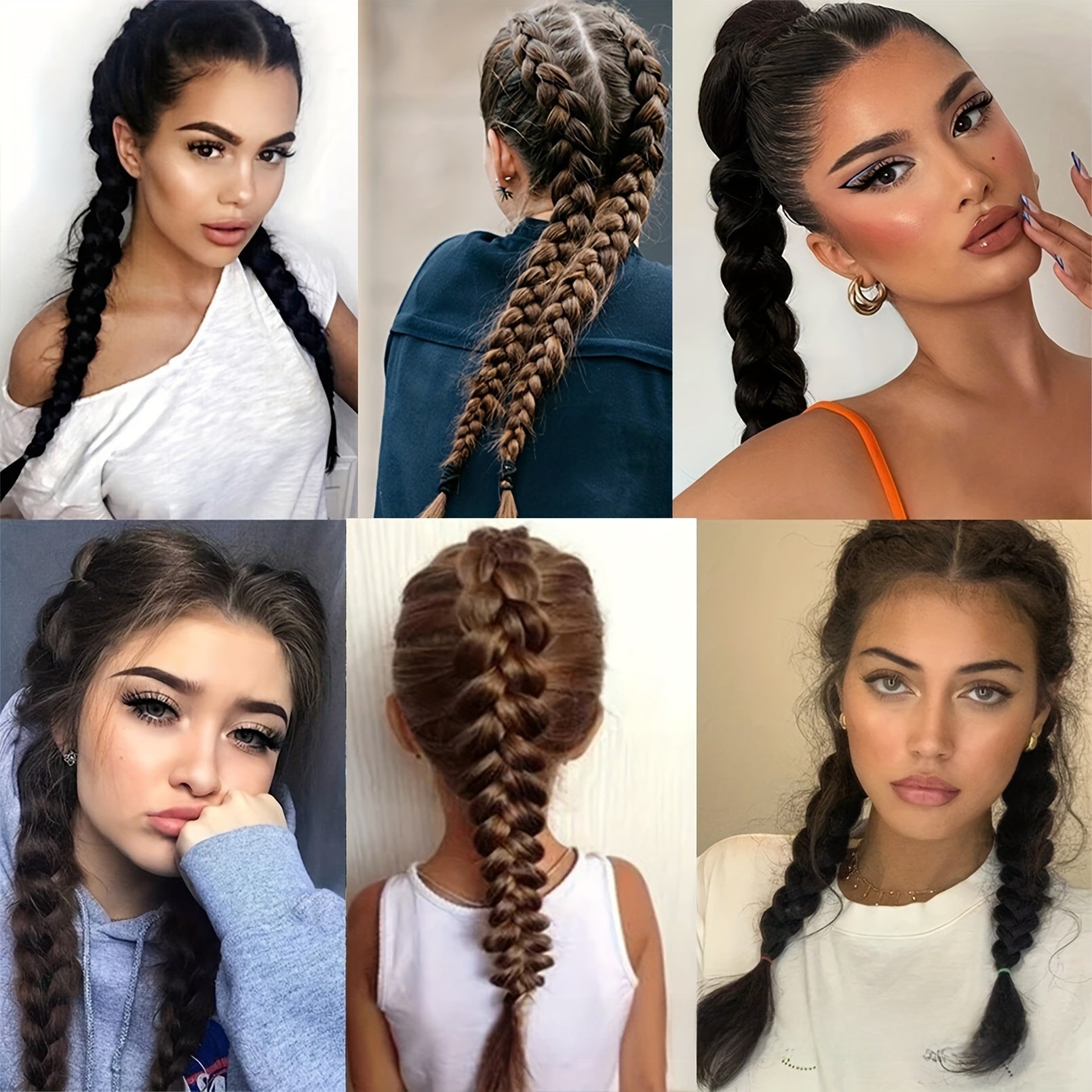 A wig with braids and a high, fake ponytail