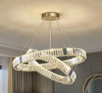 Light Luxury Crystal Living Room Chandelier Stainless Steel