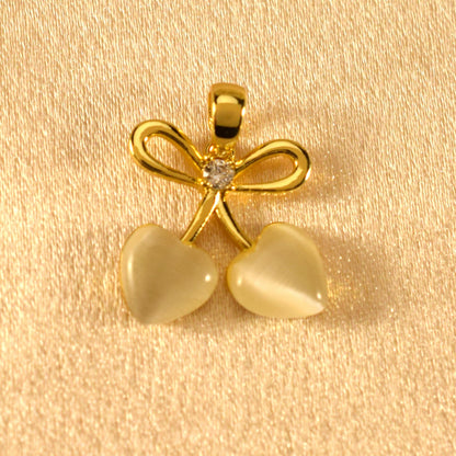 Cherry And Grape Charm Pendant Heart Design Perfect Gifts