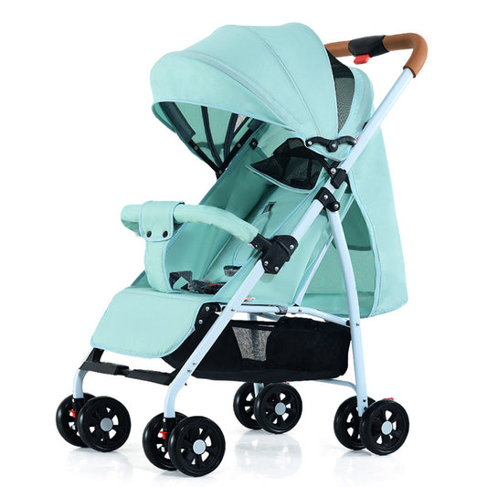 Lightweight Foldable Baby Stroller with Reclining Seat Uses
