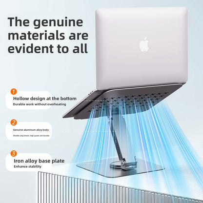 Aluminum Alloy Laptop Stand with Docking Station Support
