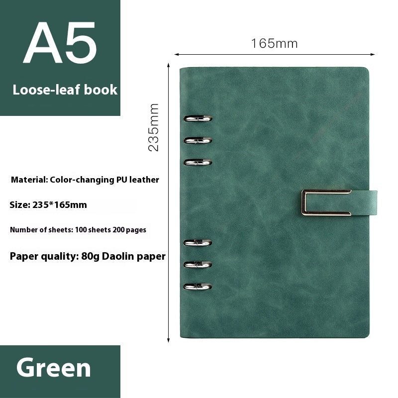 A5 Loose Leaf Notebook Removable Notepad for Office Meetings