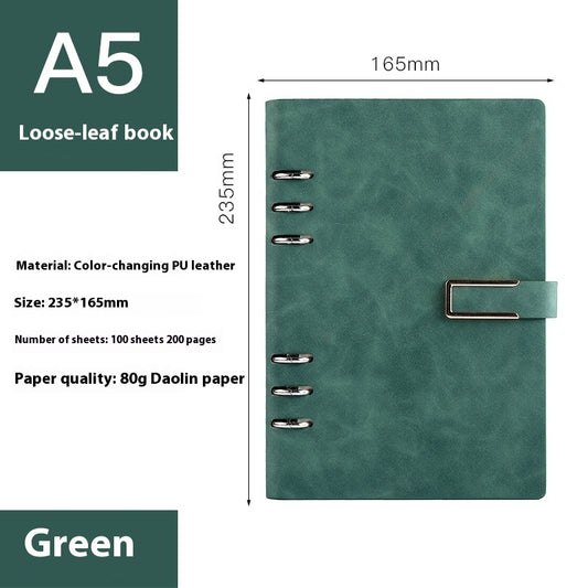 A5 Loose Leaf Notebook Removable Notepad for Office Meetings