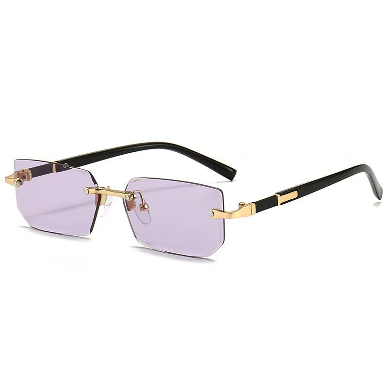 UV400 Frameless Metal Sunglasses for Stylish Sun Protection