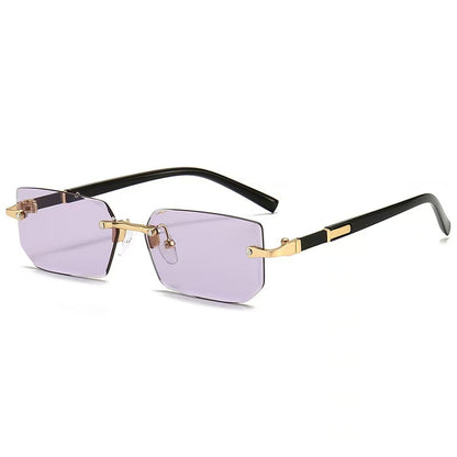 UV400 Frameless Metal Sunglasses for Stylish Sun Protection