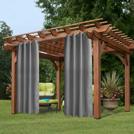 50×84 In. Indoor Outdoor Grommet Curtain – 1 Panel, 3 Colors